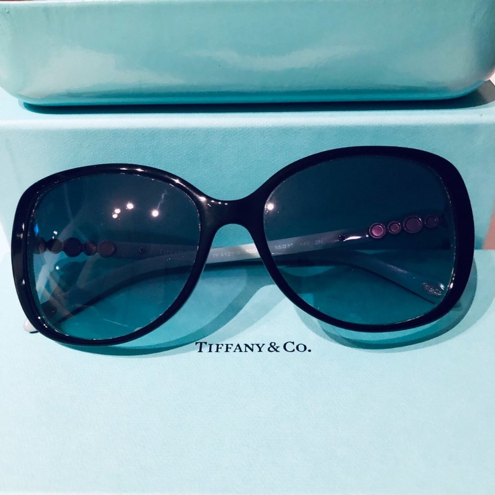 TIFFANY & CO. COBBLESTONE TF 4121B DESIGNER SUNGLASSES TWO-TONE